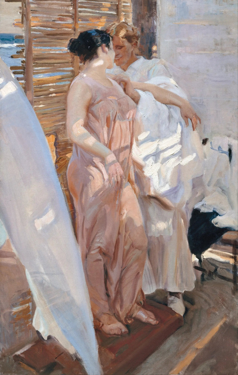 Den rosa morgonrocken - Joaquín Sorolla