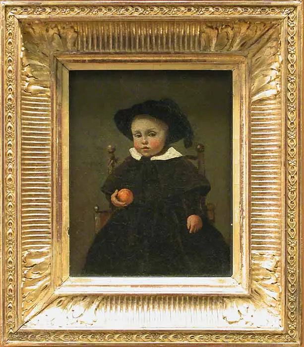 Målare Adolphe Desbrochers, barn, hyresgäst av en apelsin - Jean-Baptiste Camille Corot