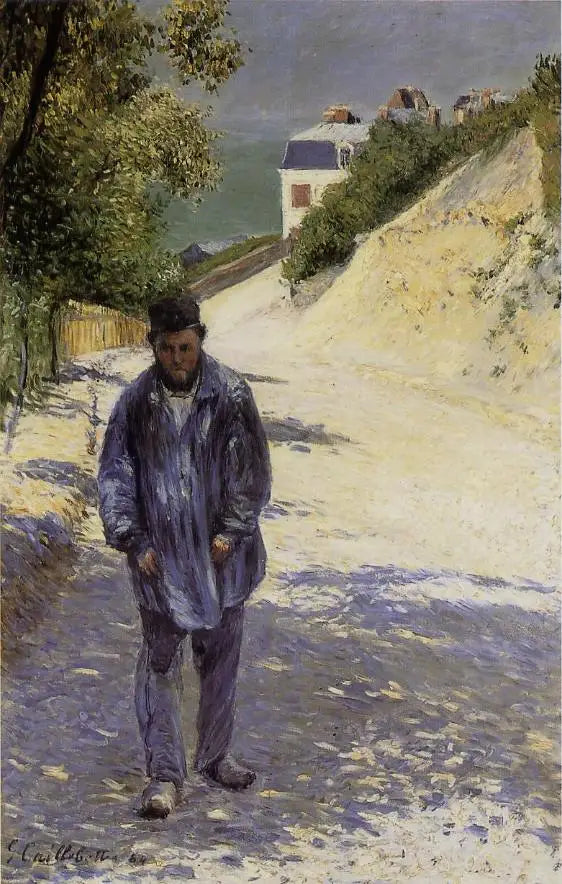 Fader Magloire på vägen till Saint-Clair i Étretat - Gustave Caillebotte