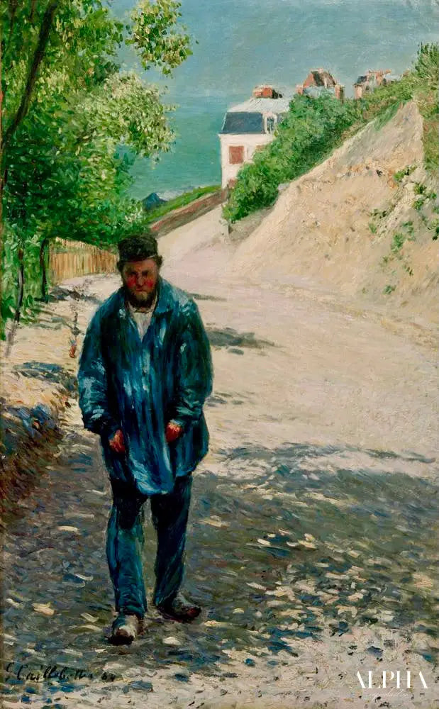 Le Père Magloire sur un chemin entre Saint-Clair et Étretat- Caillebotte - Reproductions de tableaux et peintures haut de gamme