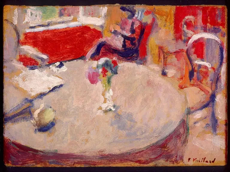 Den lilla buketten på bordet - Édouard Vuillard