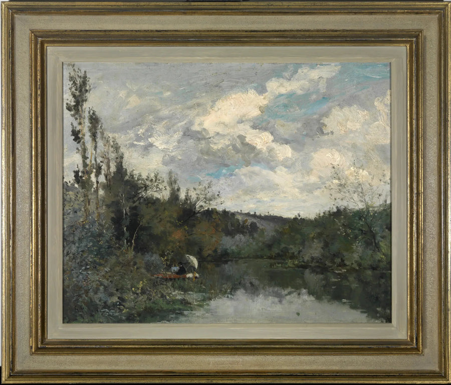 Den lilla sjön i skogen - Gustave Caillebotte
