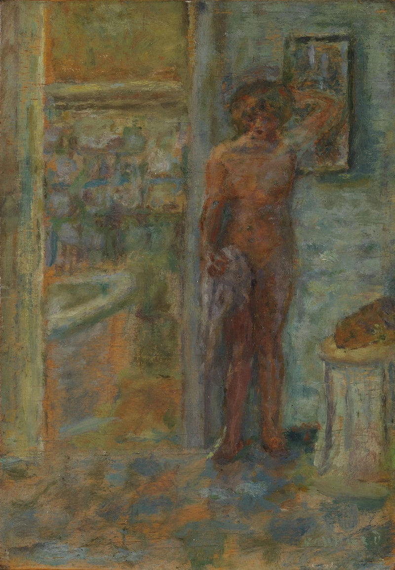 Den lilla nakenmodellen vid spegeln - Pierre Bonnard