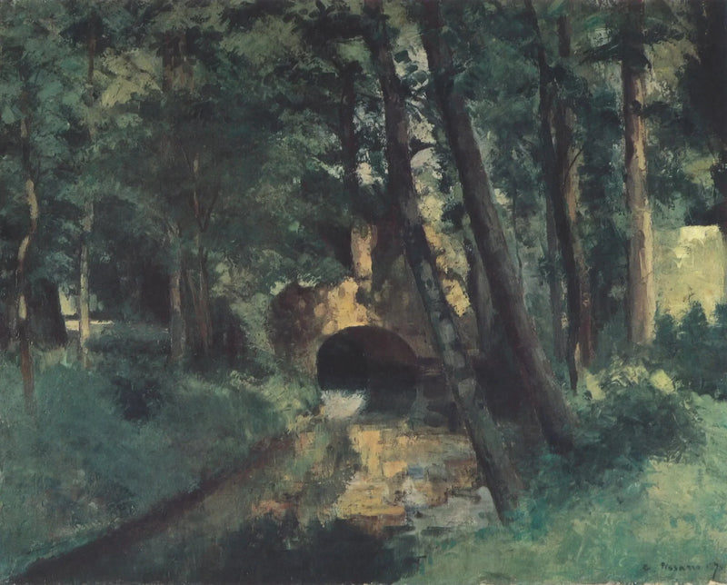 Den lilla bron, Pontoise - Camille Pissarro