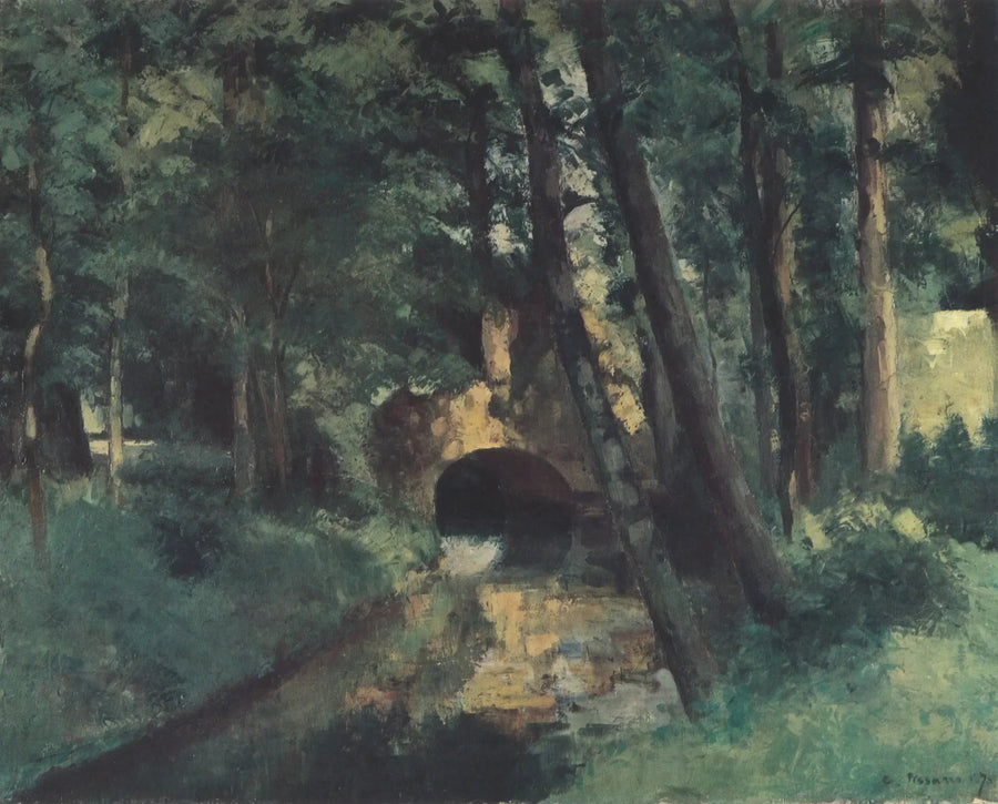 Den lilla bron, Pontoise - Camille Pissarro