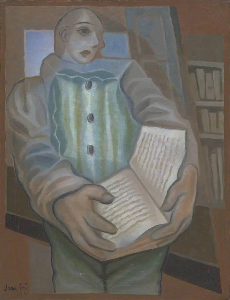 Pierrot med boken - Juan Gris