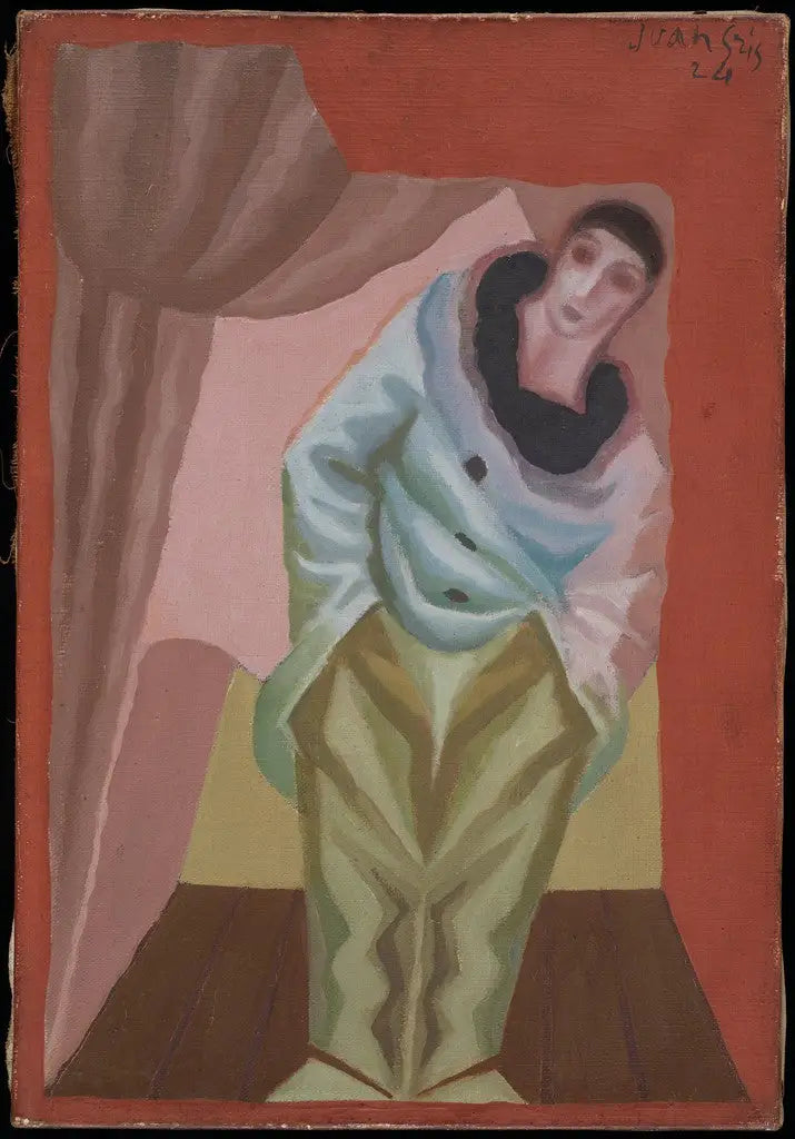 Pierrot med gardin - Juan Gris