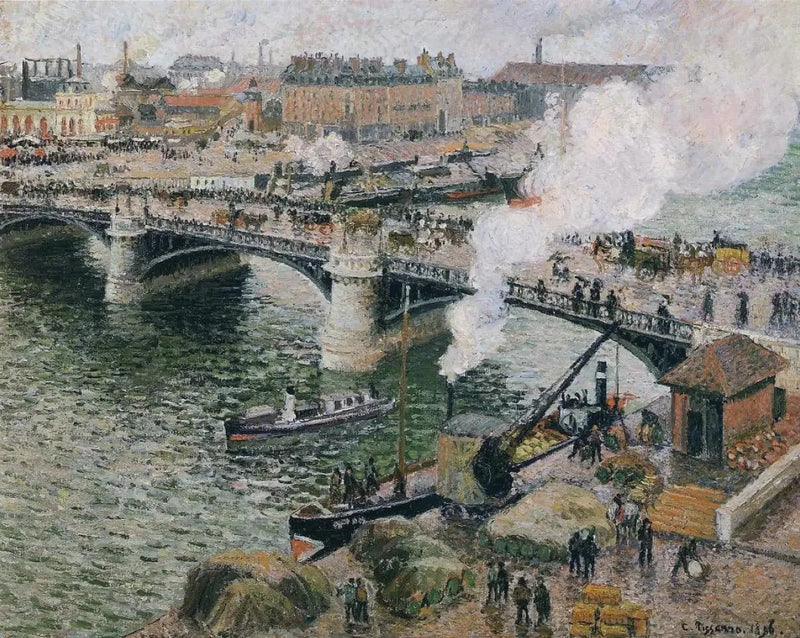 Boieldieu-bron i Rouen - Camille Pissarro