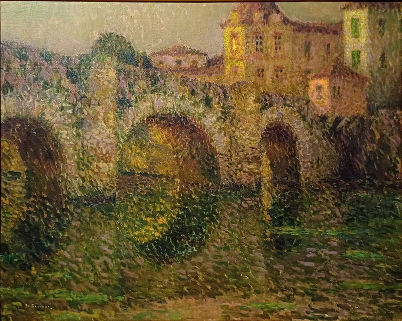 Clisson-bron vid skymningen - Henri Le Sidaner