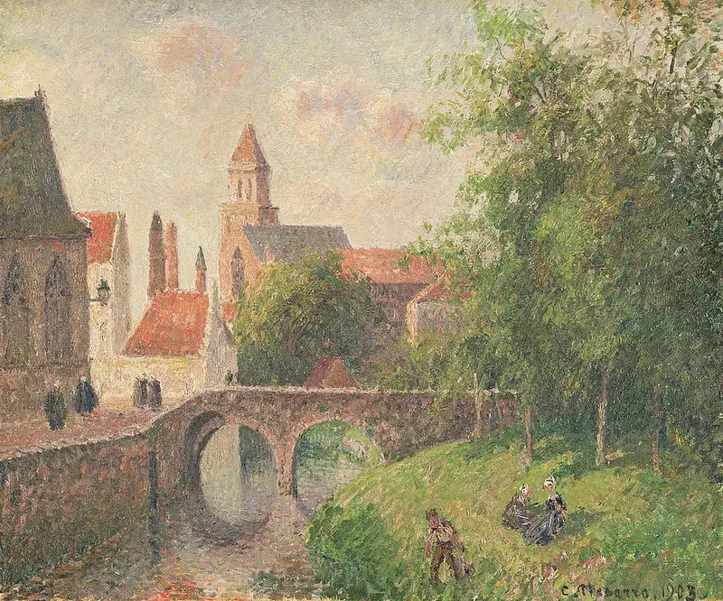 Nyckelbron i Brygge, Belgien - Camille Pissarro