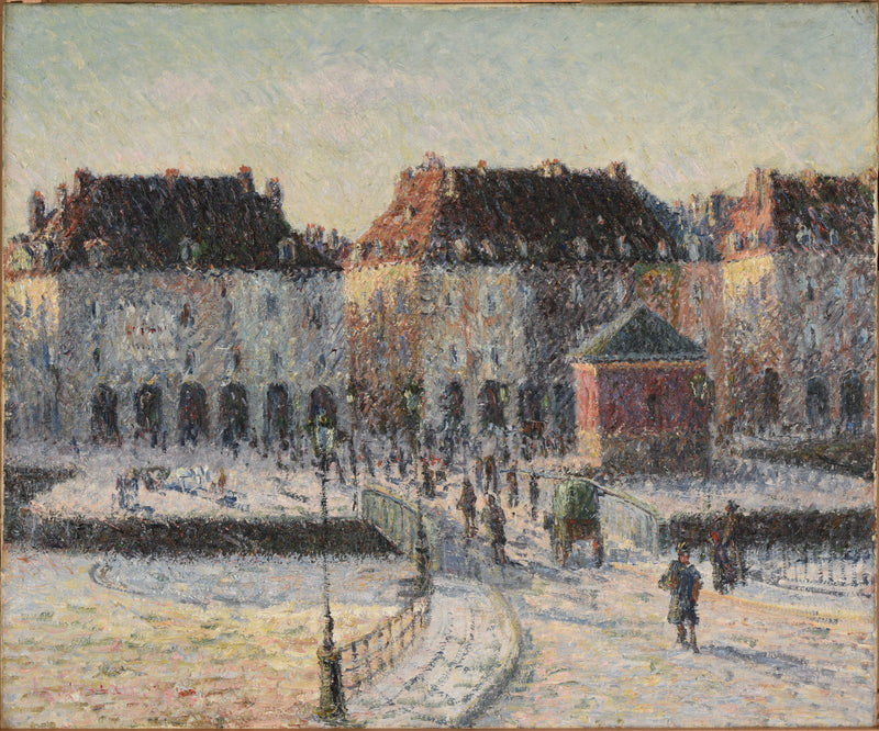 Fiskmarknadens bro i Dieppe - Gustave Loiseau