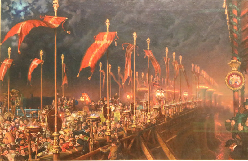 Londons bro på bröllopsnatten för prinsen och prinsessan av Wales - William Holman Hunt