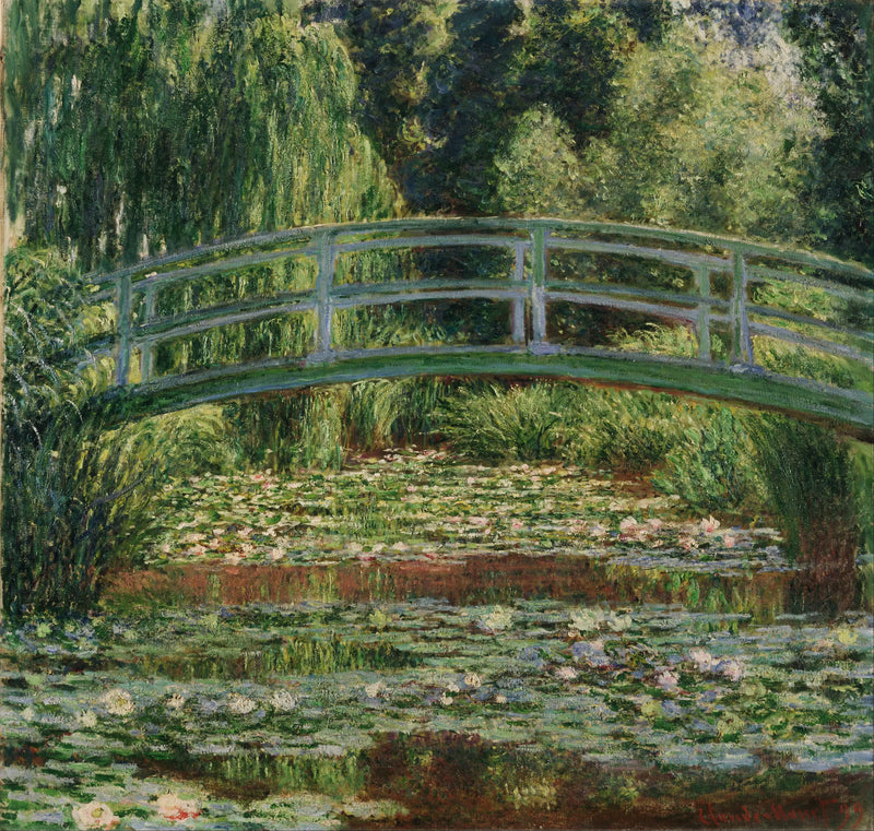 Den japanska gångbron och näckrosdammen, Giverny - Claude Monet