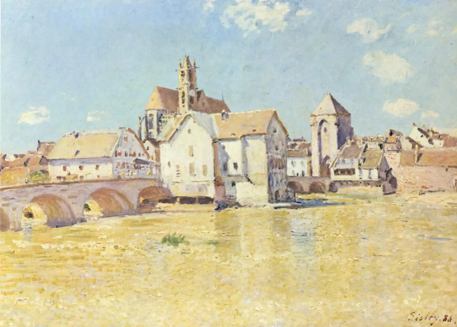Moretbron i morgonsolen - Alfred Sisley