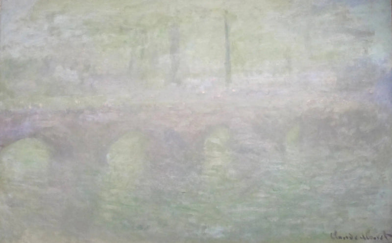 Waterloo-bron i London vid skymning - Claude Monet