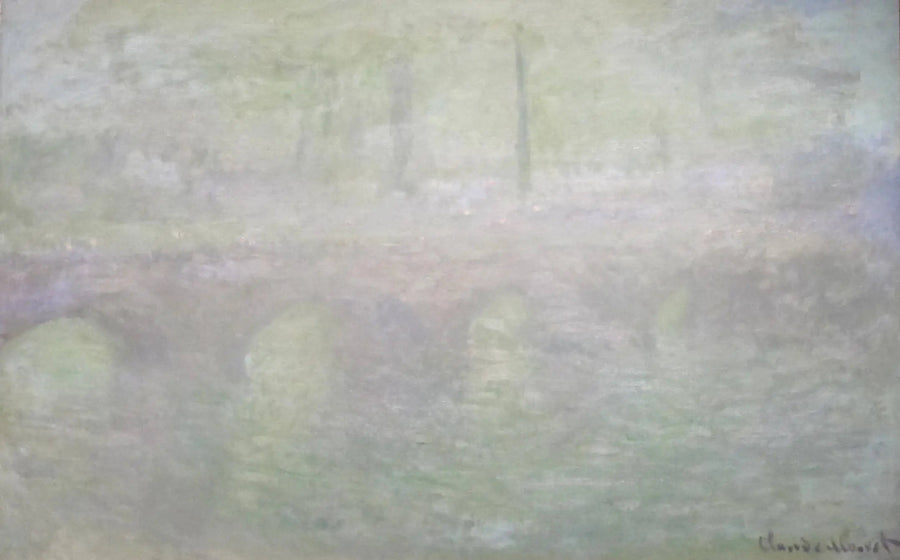 Waterloo-bron i London vid skymning - Claude Monet