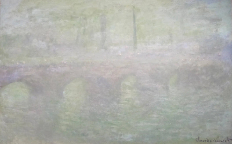 Waterloo-bron i London vid skymning - Claude Monet