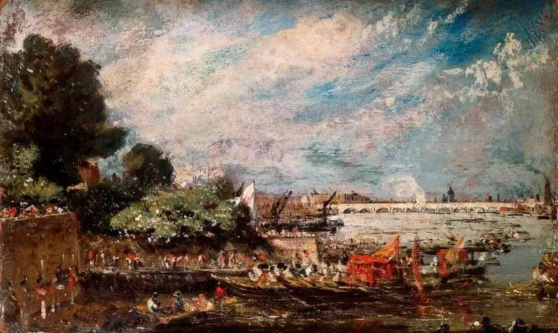 Waterloo-bron från Whitehall-trapporna - John Constable