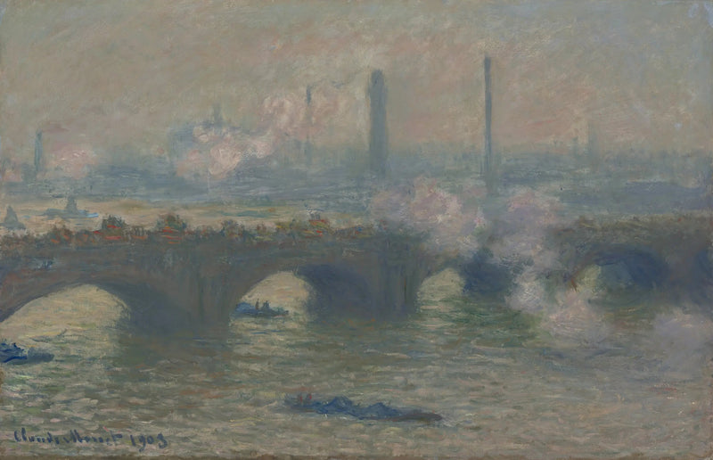 Waterlooplatsen, den grå dagen - Claude Monet