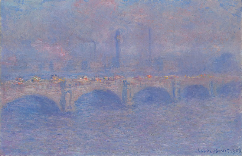 Waterlooplatsen, effekten av solljuset - Claude Monet
