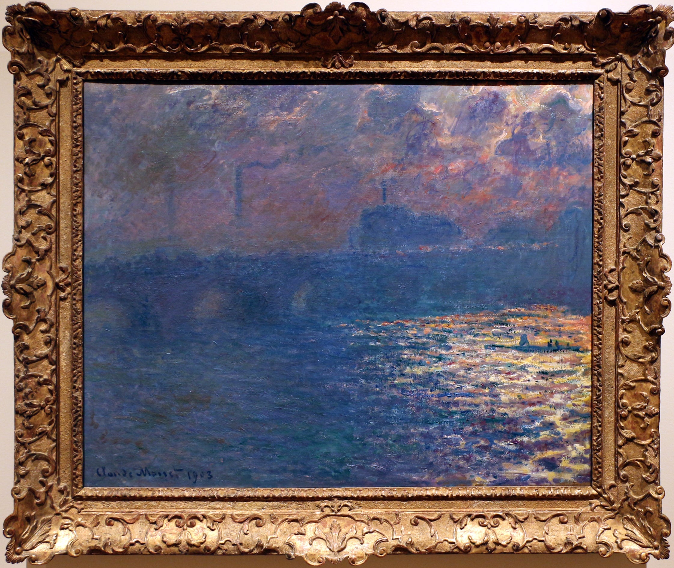 Reproduction du tableau « Le pont de Waterloo, l'effet de la lumière du soleil - Claude Monet » par Alpha Reproduction en peinture à l’huile