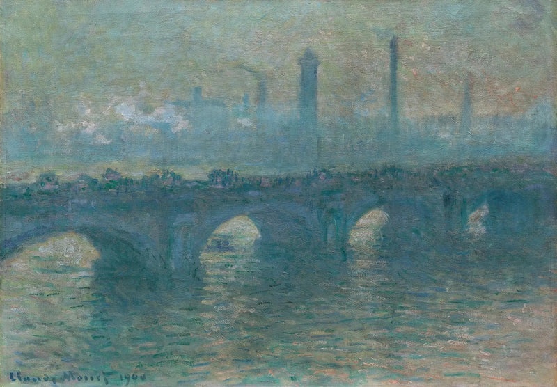 Waterlooplatsen, grått väder - Claude Monet