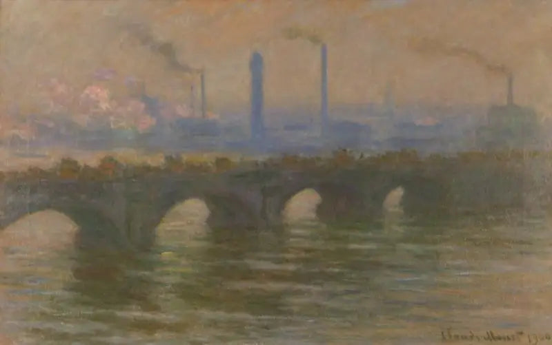 Waterlooplatsen, molnigt väder - Claude Monet