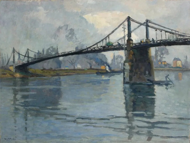 Andelysbron, längs Seine - Robert Antoine Pinchon