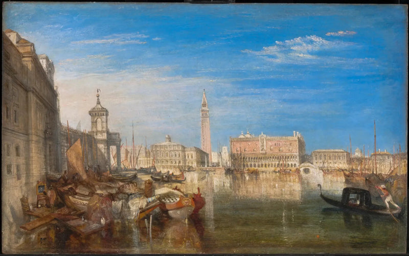 Suckarnas bro, dogepalatset och tullen, Venedig. Canaletto målar - J. M. W. Turner