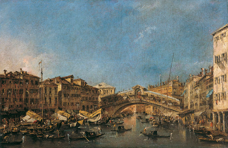 Rialtobron i Venedig - Francesco Guardi