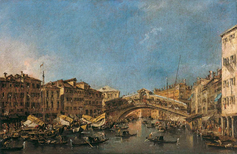 Rialtobron i Venedig - Francesco Guardi