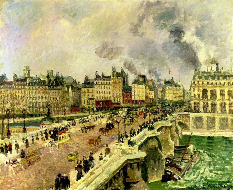 Pont Neuf, vrak av Bonne Mère - Camille Pissarro