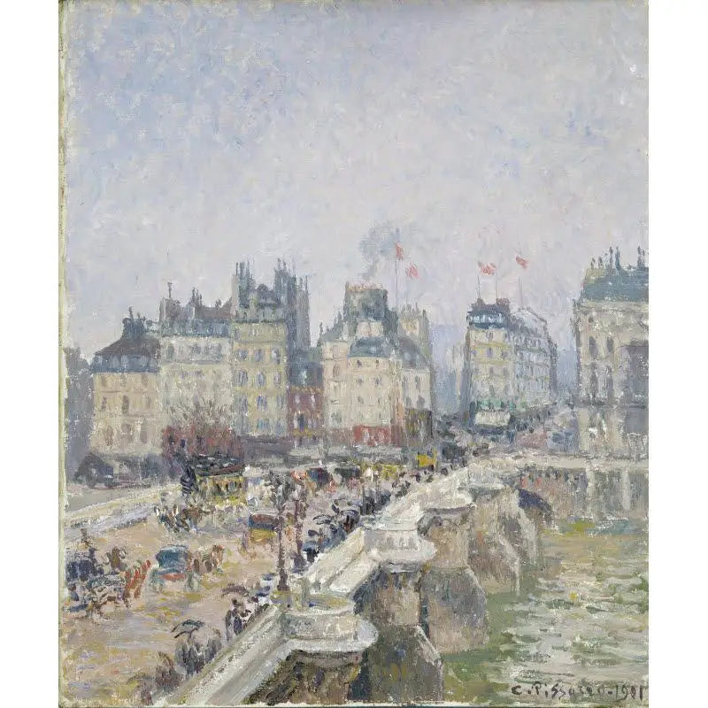 Pont Neuf, blöt väder - Camille Pissarro