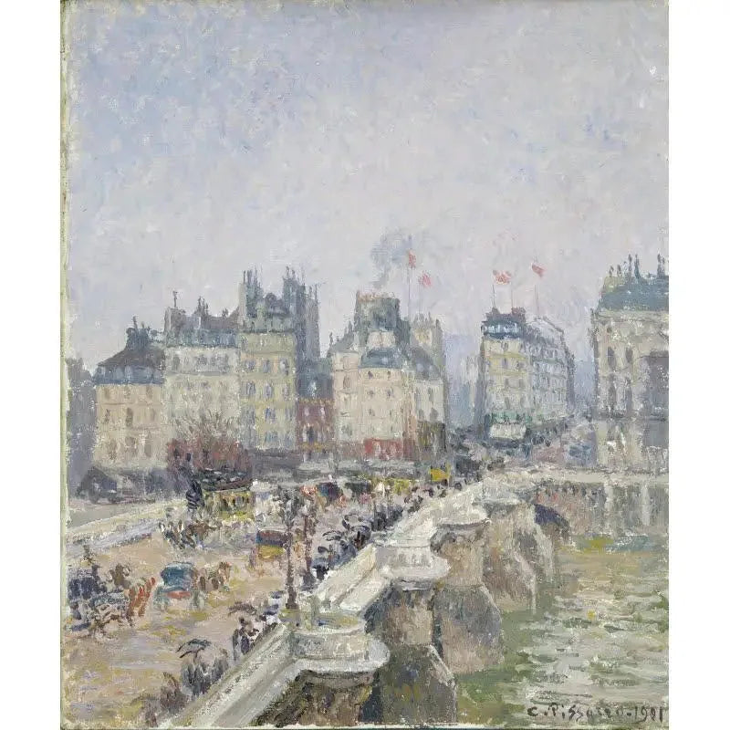 Pont Neuf, blöt väder - Camille Pissarro