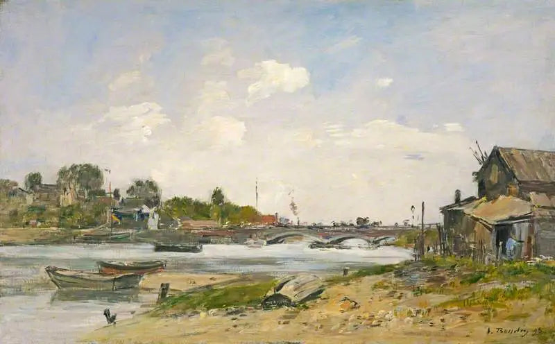 Bron över Touques i Deauville - Eugène Boudin