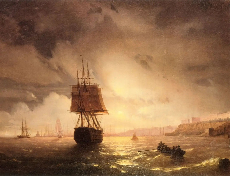 Odessas hamn vid Svarta havet - Ivan Aivazovskij