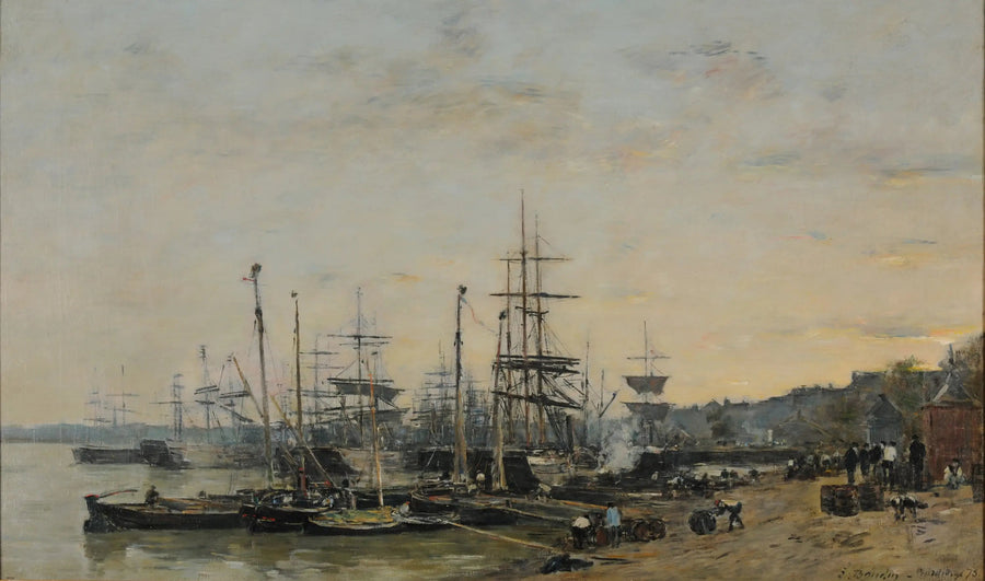 Bordeaux hamn, sedd från Chartrons kaj - Eugène Boudin