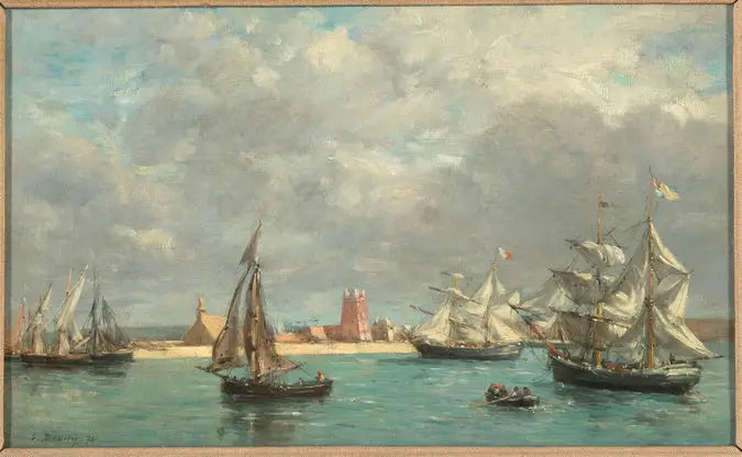 Hamnen i Camaret - Eugène Boudin