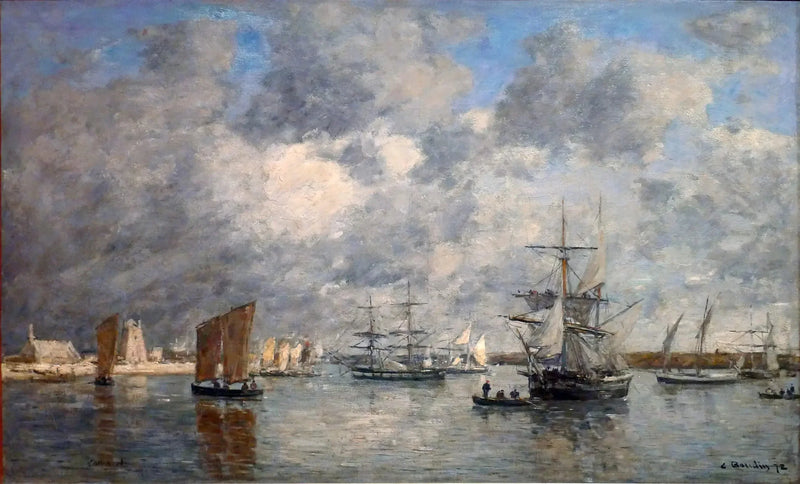Hamnen i Camaret - Eugène Boudin