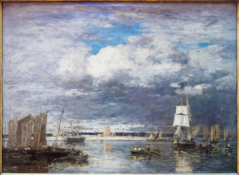 Camarets hamn under stormigt väder - Eugène Boudin