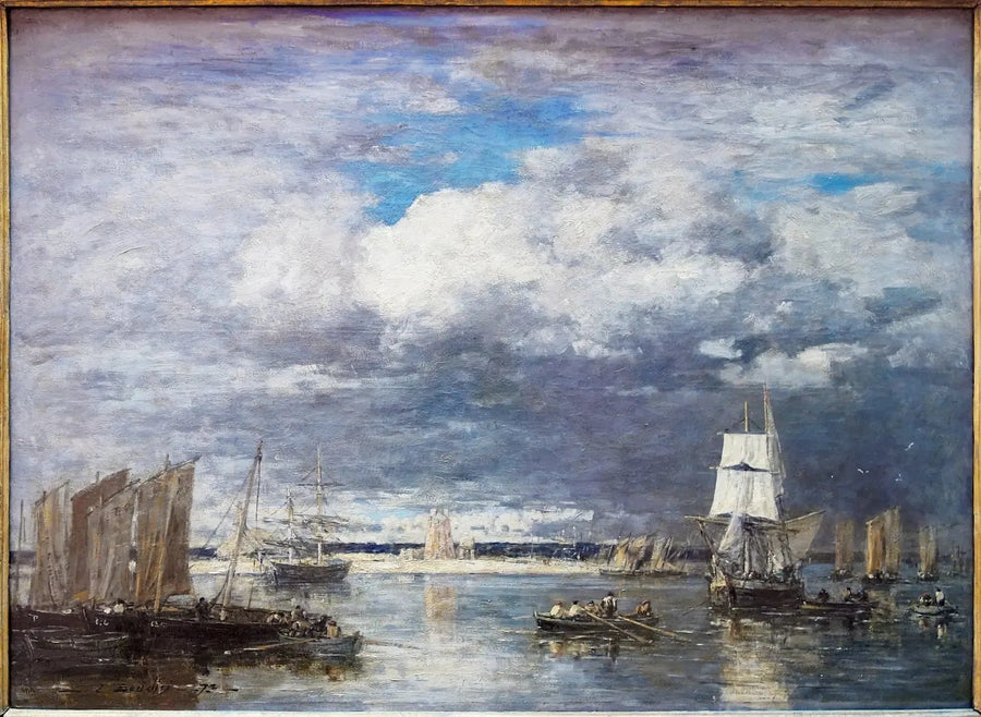 Camarets hamn under stormigt väder - Eugène Boudin