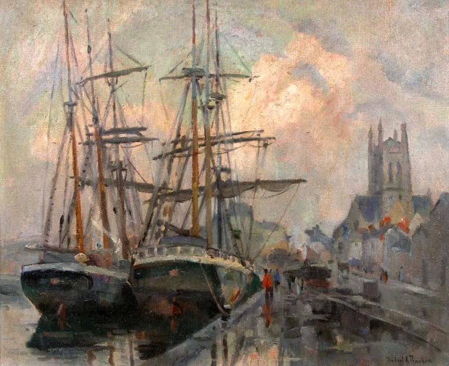 Fécamp hamn - Robert Antoine Pinchon