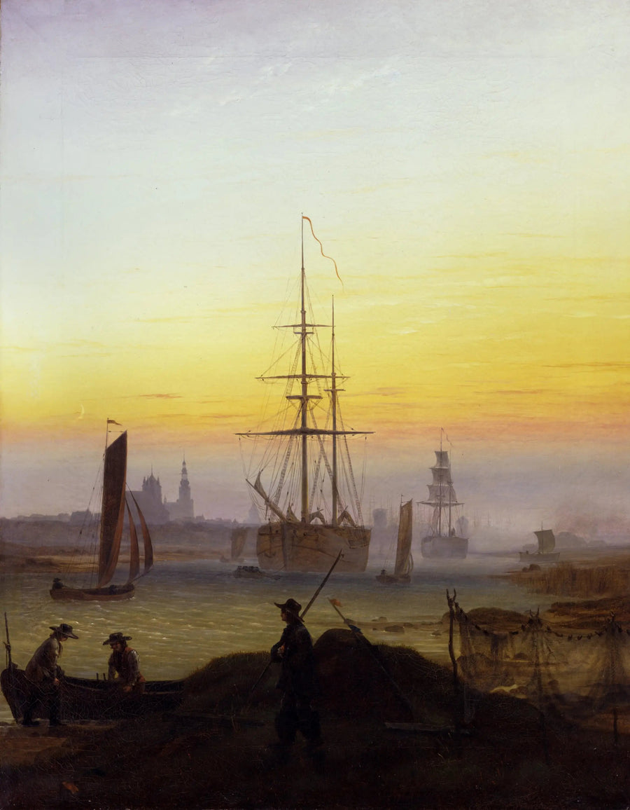 Greifswalds hamn - Caspar David Friedrich
