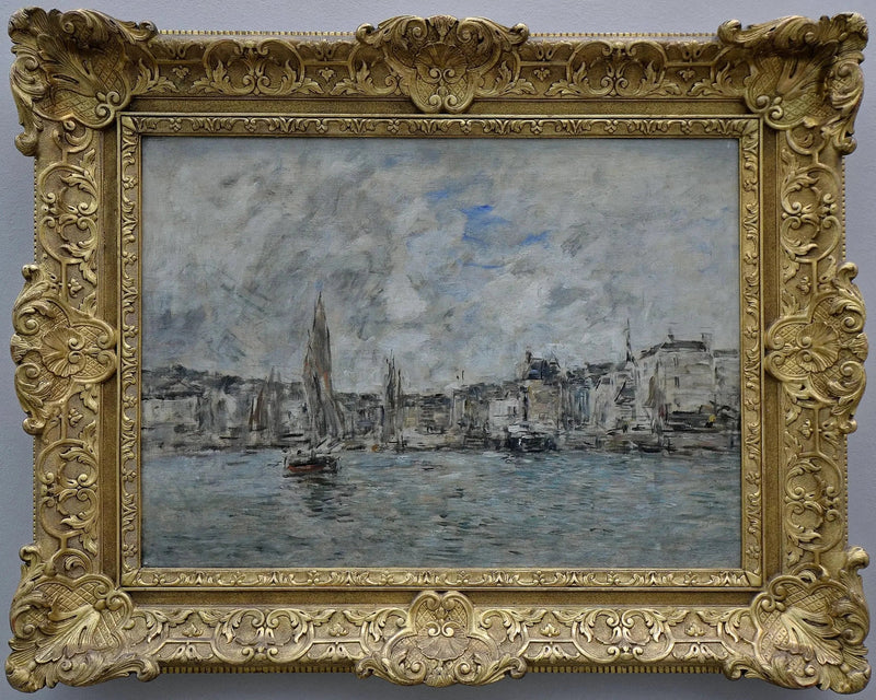 Hamnen i Honfleur - Eugène Boudin