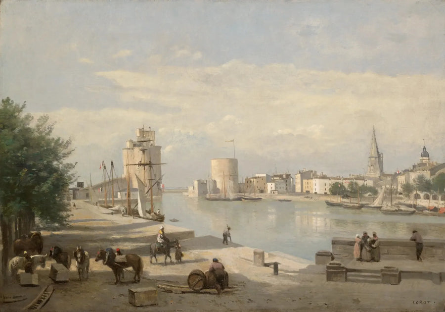 La Rochelle hamn - Jean-Baptiste Camille Corot