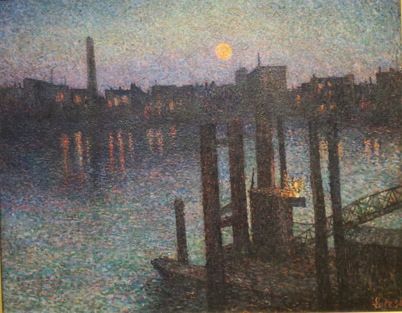 Londons hamn, natten - Maximilien Luce