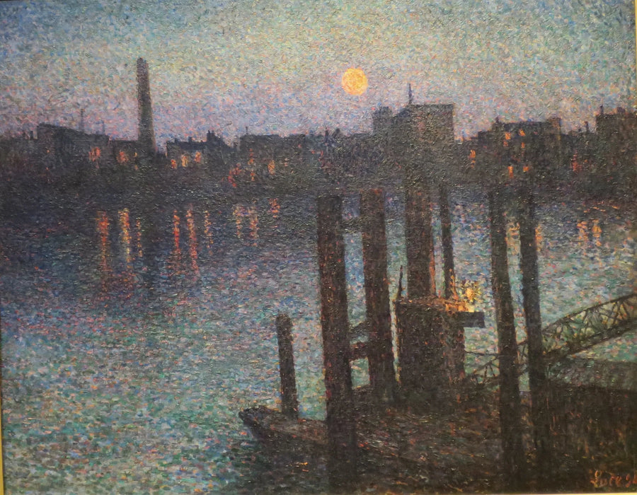 Londons hamn, natten - Maximilien Luce