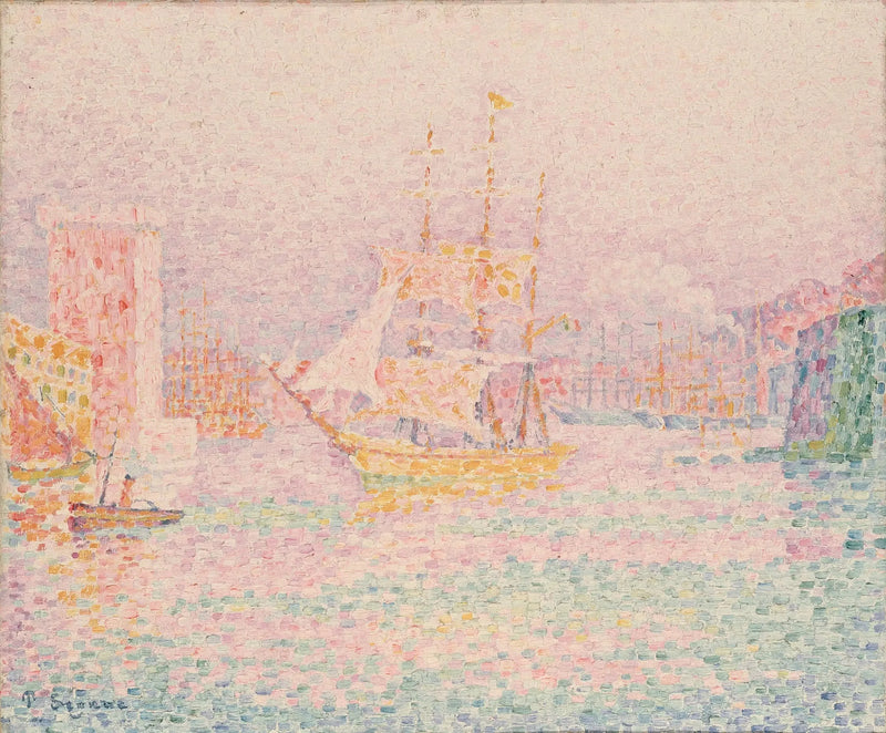 Hamnen i Marseille - Paul Signac