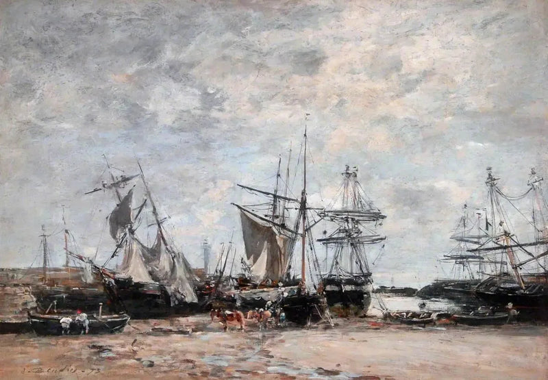 Hamnen i Pontrieux - Eugène Boudin