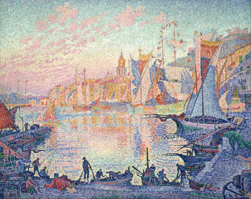 Hamnen i Saint-Tropez - Paul Signac